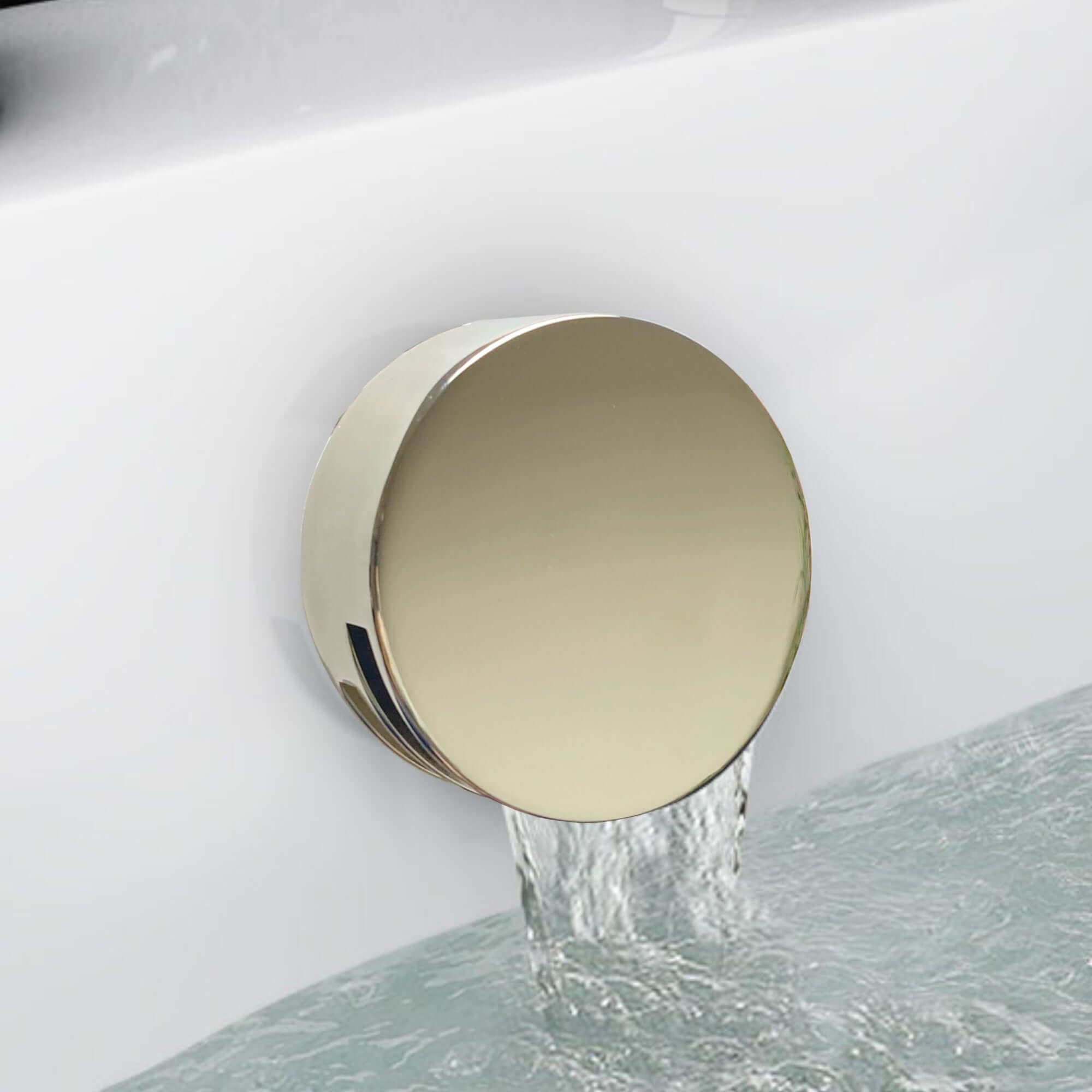 Buy Round Bath Filler with Easy Clean Sprung Waste & Overflow - Gold Online UK | HOUSE OF ENKI